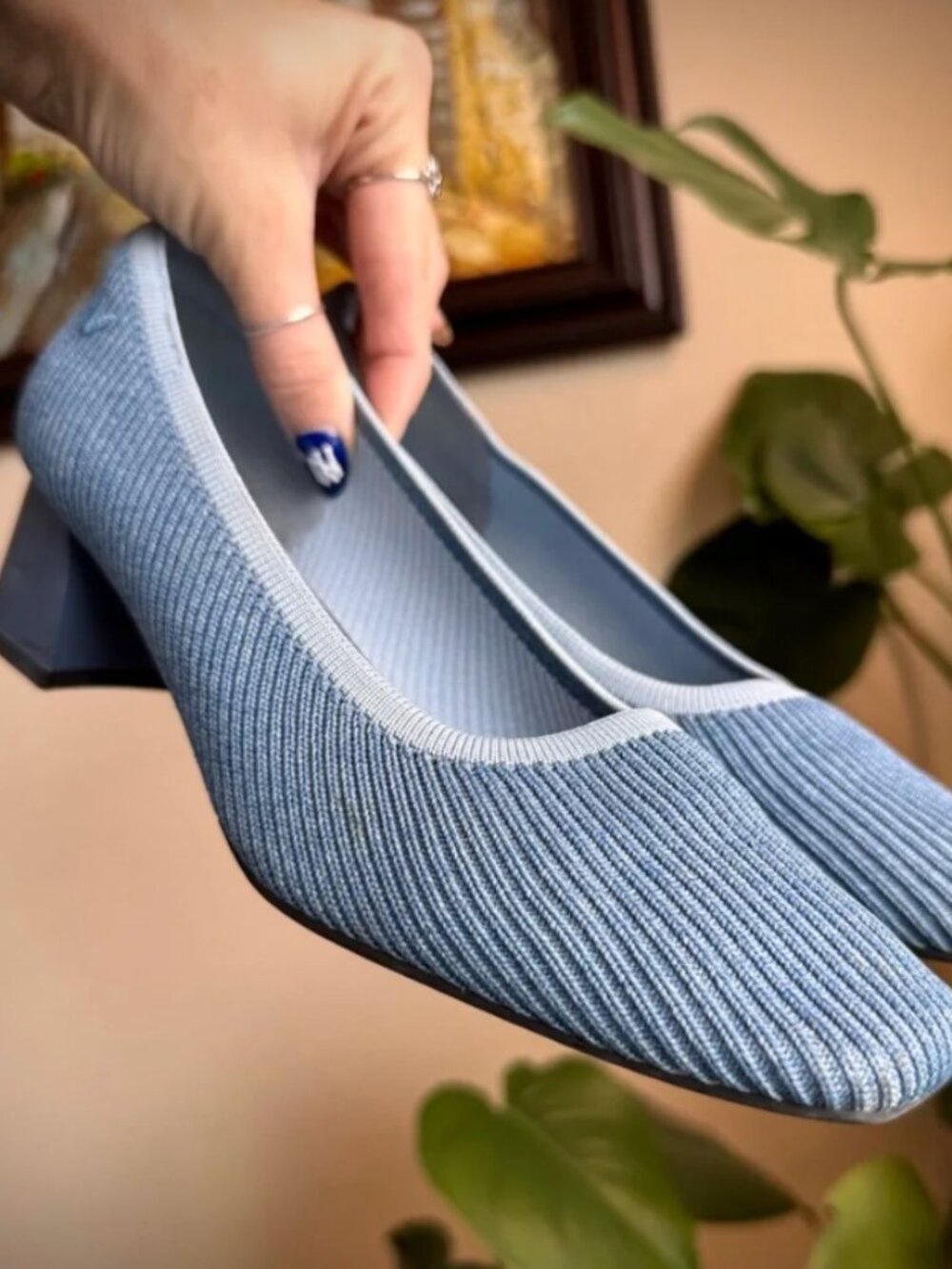 Vivaia Blue Margot 2.0 Heels Block Heel Shoes 38